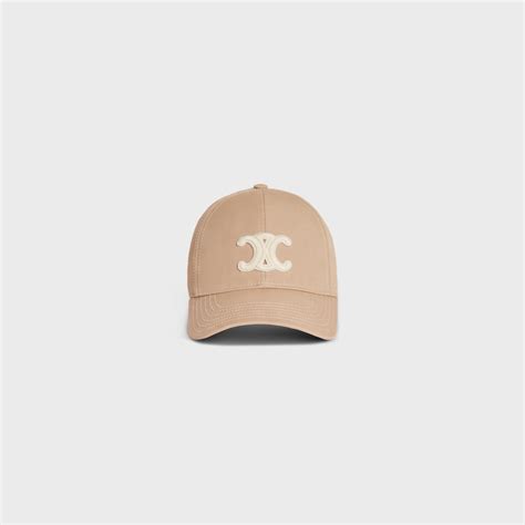 celine beige hat|TRIOMPHE BASEBALL CAP IN CASHMERE.